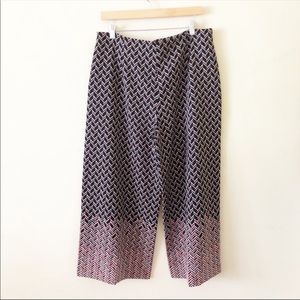 ZARA Chevron Print Wide Leg Pants Size Medium